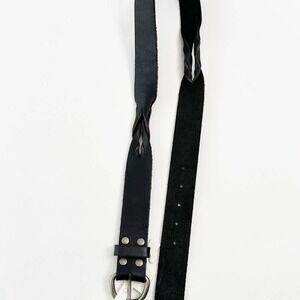 Stamp 10  Women’s Black Leather Belt